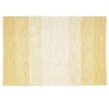 Tapis rectangulaire rayure blanche et jaune moutarde
