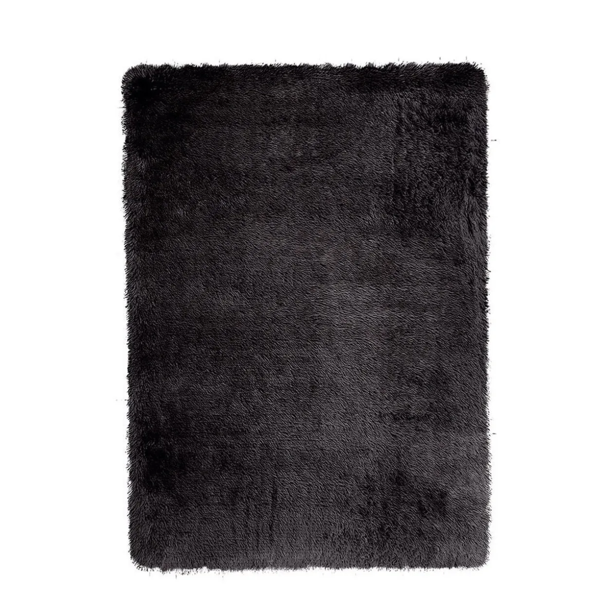 Tapis rectangulaire uni noir