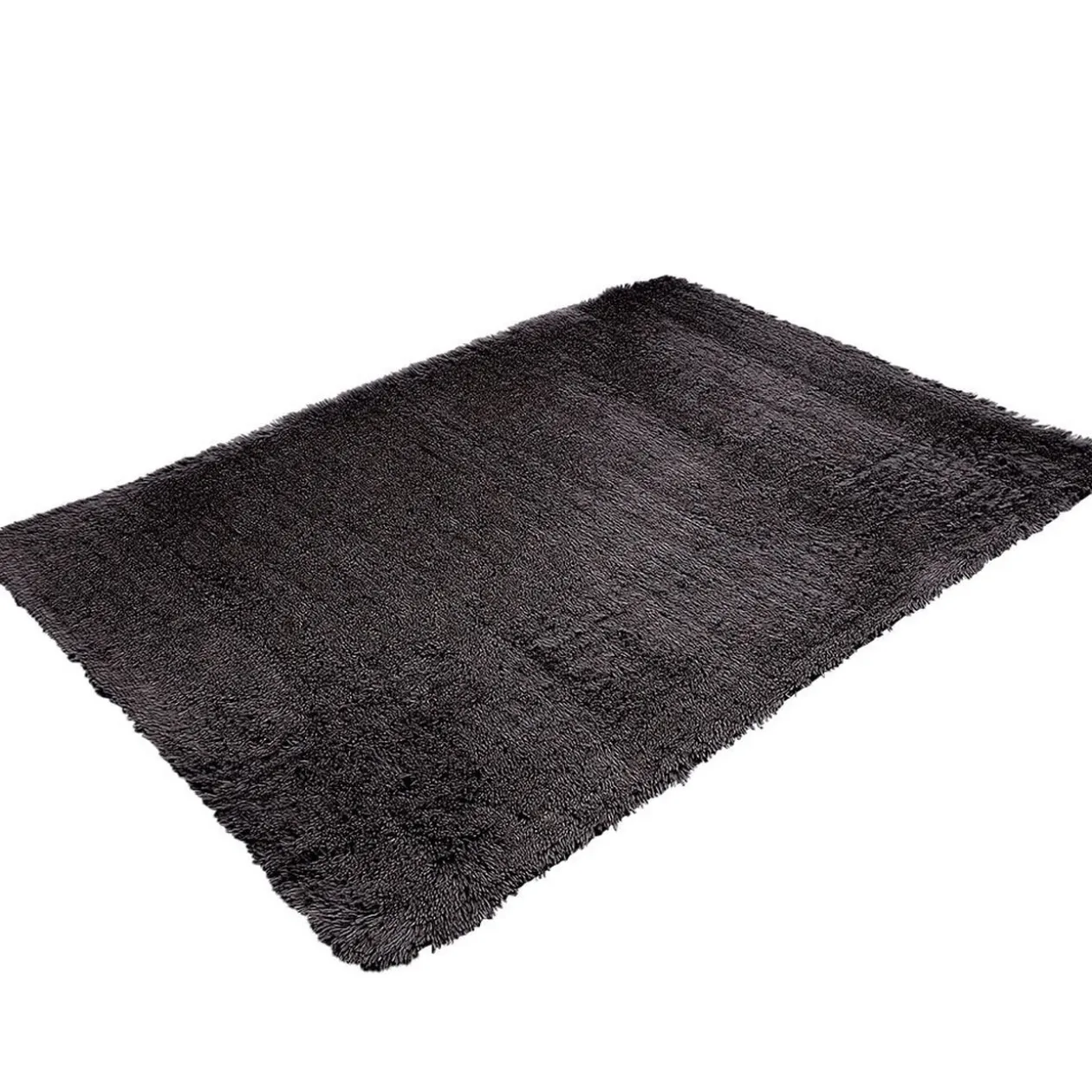 Tapis rectangulaire uni noir