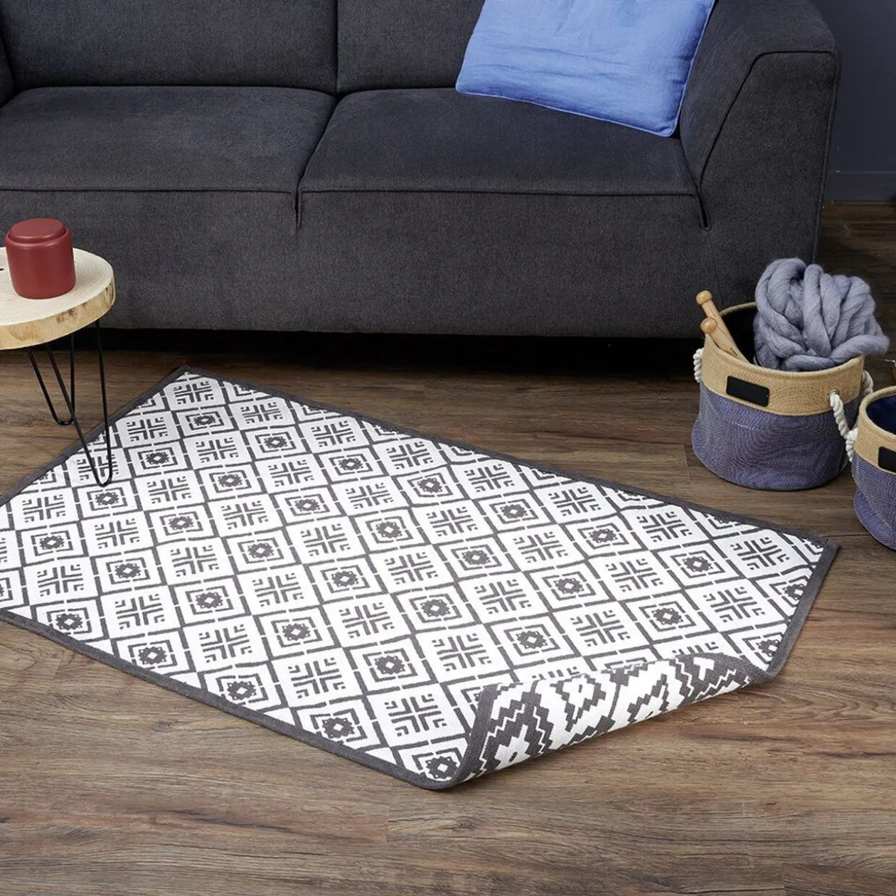 Tapis reversible rectangulaire cot l120x70