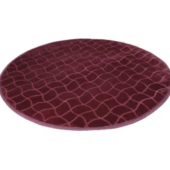 Tapis rond effet écaille uni violine