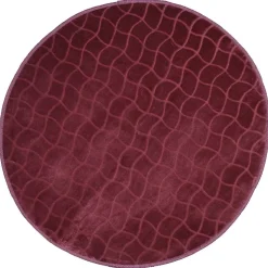 Tapis rond effet écaille uni violine
