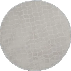Tapis rond effet écaille uni gris