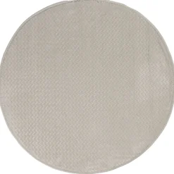 Tapis rond effet zig zag uni gris