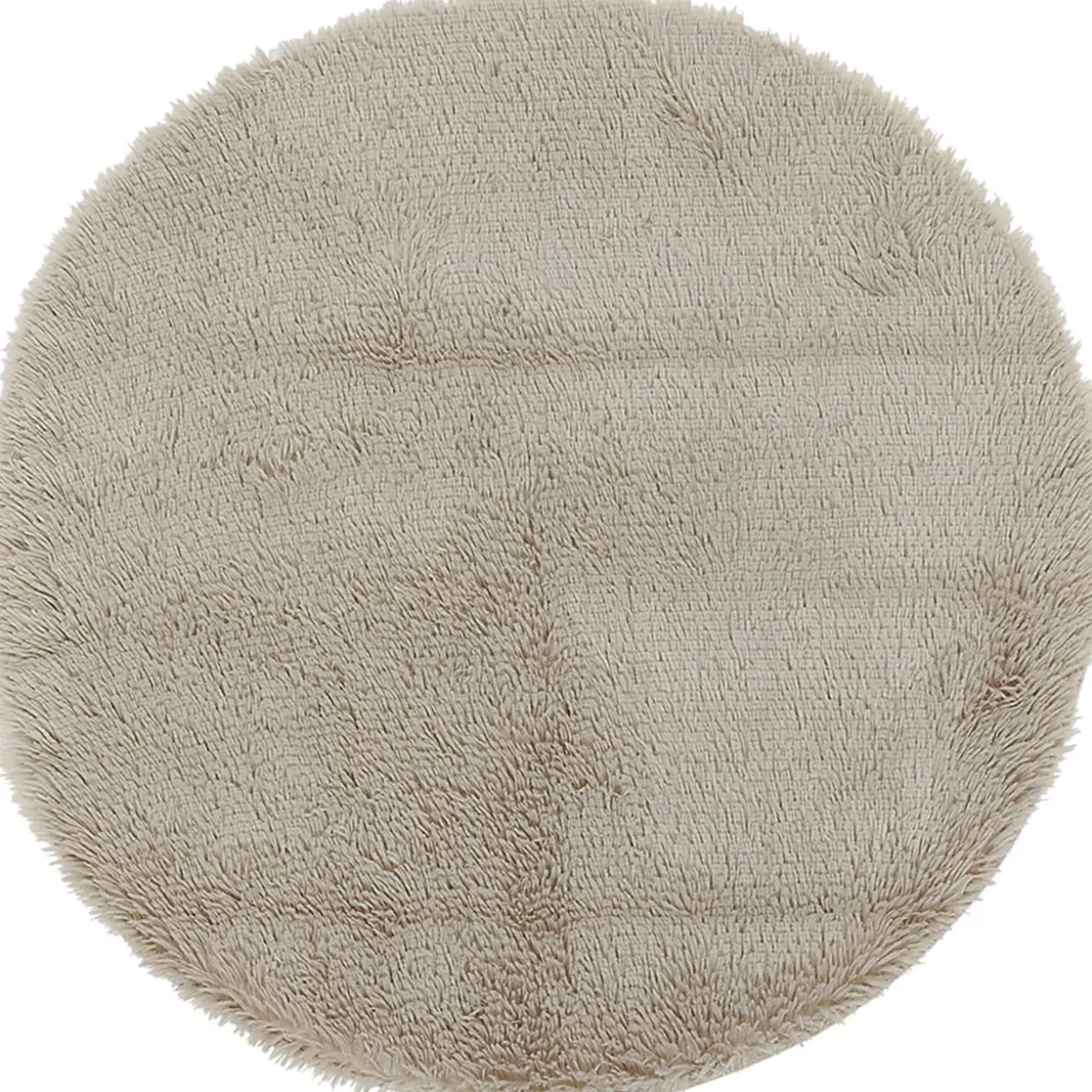 Tapis rond fourrure Shaggy taupe