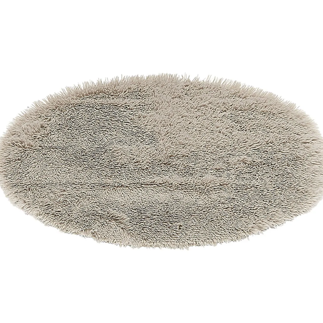 Tapis rond fourrure Shaggy taupe