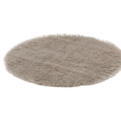 Tapis rond fourrure Shaggy taupe