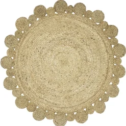 Tapis rond jute uni naturel Ø100cm