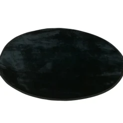 Tapis rond noir