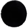 Tapis rond shaggy noir Ø80 cm