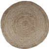 Tapis rond toile de jute beige