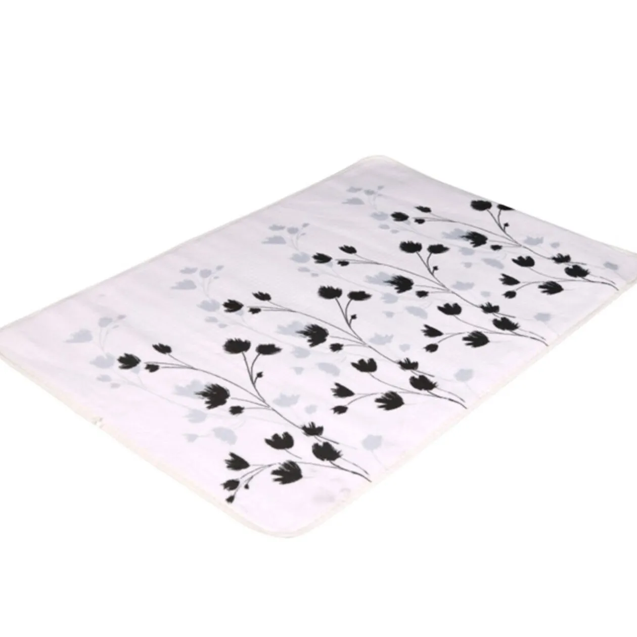 Tapis salle de bain fleurs