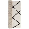 Tapis shaggy Marthe 100x150cm beige et noir