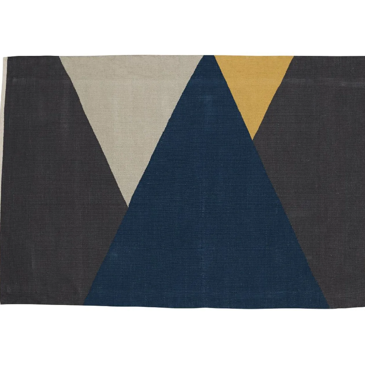 Tapis tissé bleu Cole