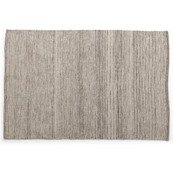Tapis tissé Lakdar marron, gris et blanc