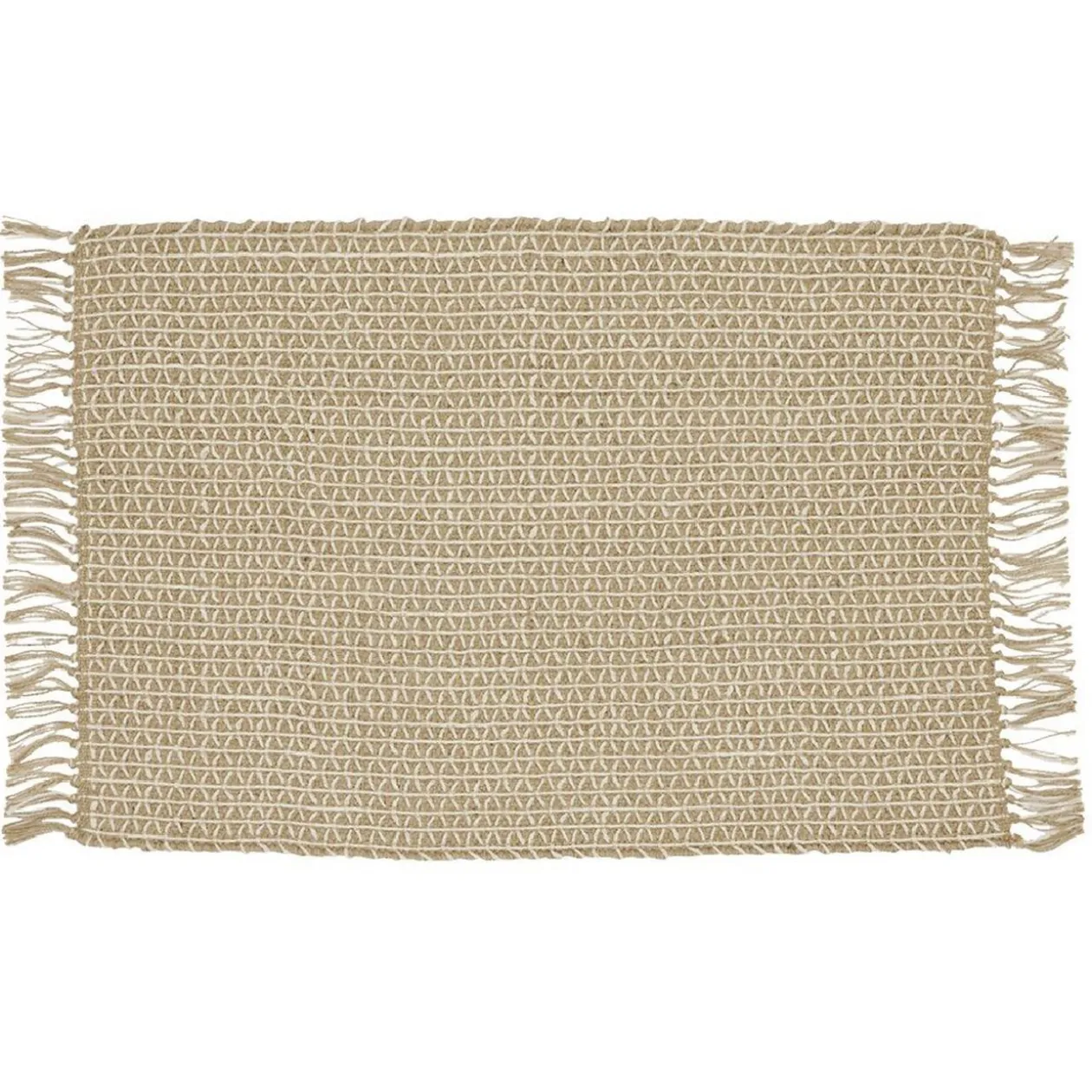Tapis tressé en jute et coton