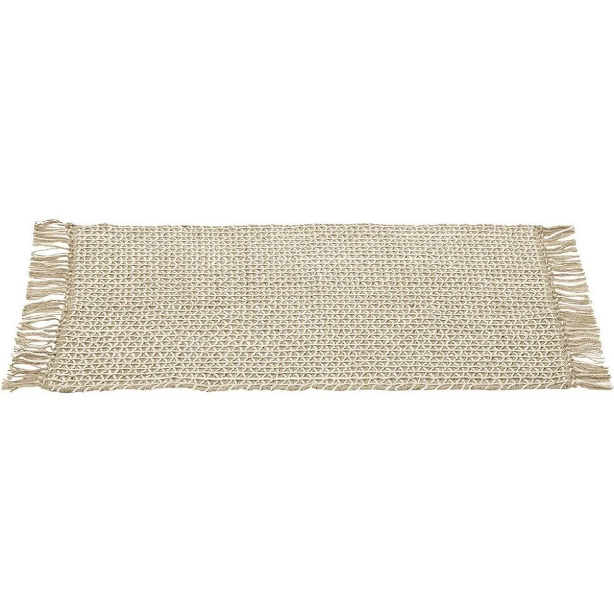 Tapis tressé en jute et coton