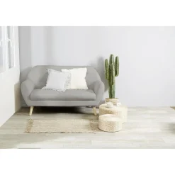 Tapis tressé en jute et coton