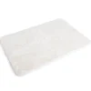 Tapis uni imitation fourrure 60x90cm - 2 coloris blanc ou beige