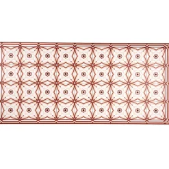 Tapis vinyle motif carreau de ciment rouge et beige 45x95cm