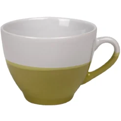 Tasse à café bicolore vert et blanc