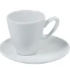 Tasse à expresso blanche avec sous tasse