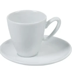 Tasse à expresso blanche avec sous tasse