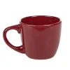 Tasse à expresso en faïence 10 cl uni rouge