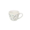 Tasse à expresso porcelaine motif triangle multicolore 9 cl