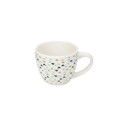 Tasse à expresso porcelaine motif triangle multicolore 9 cl