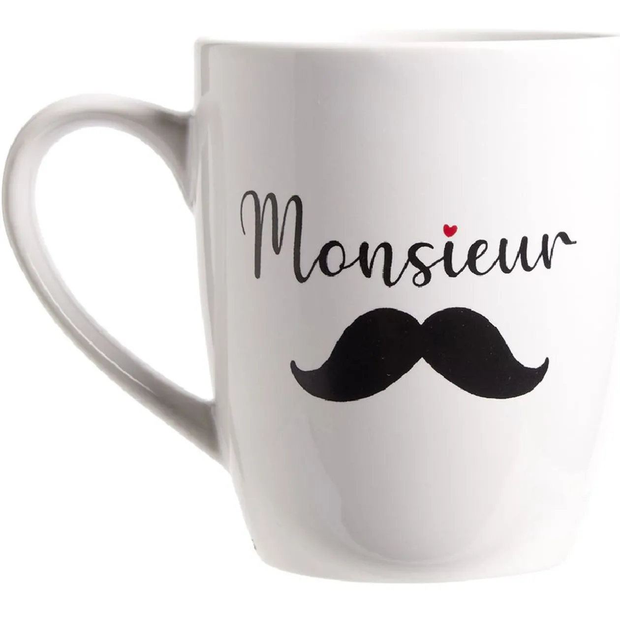 Tasse en céramique Monsieur ou Madame H12 cm