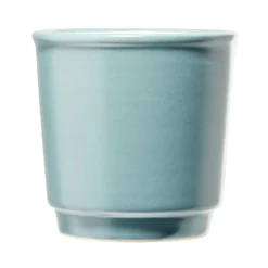 Tasse en grès carrée sans anse bleu 390ml Ø9,6xH8cm