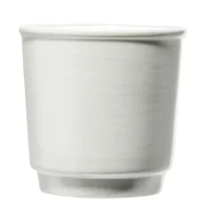 Tasse en grès espresso sans anse bleu intérieur blanc 9cl Ø6,2xH6,2cm