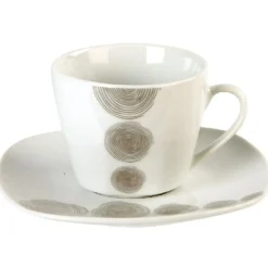 Tasse et sous tasse design tourbillons