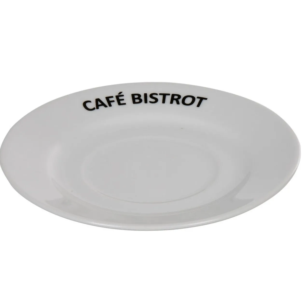 Tasse expresso et sous tasse café bistrot blanc x 4