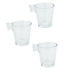 Tasse expresso verre transparent x3