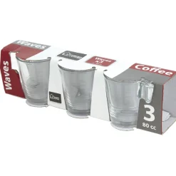 Tasse expresso verre transparent x3