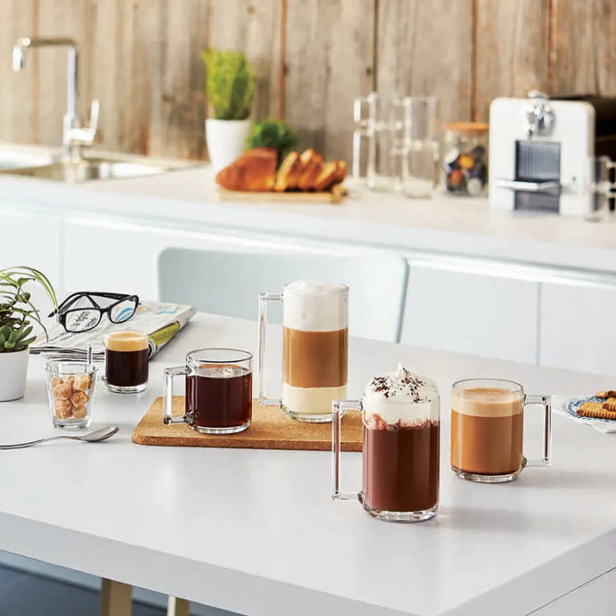 Tasse transparente en verre trempé droit Luminarc 25 cl