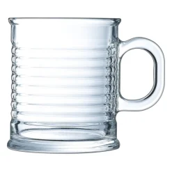 Tasse transparente en verre trempé design conserve Luminarc 25 cl