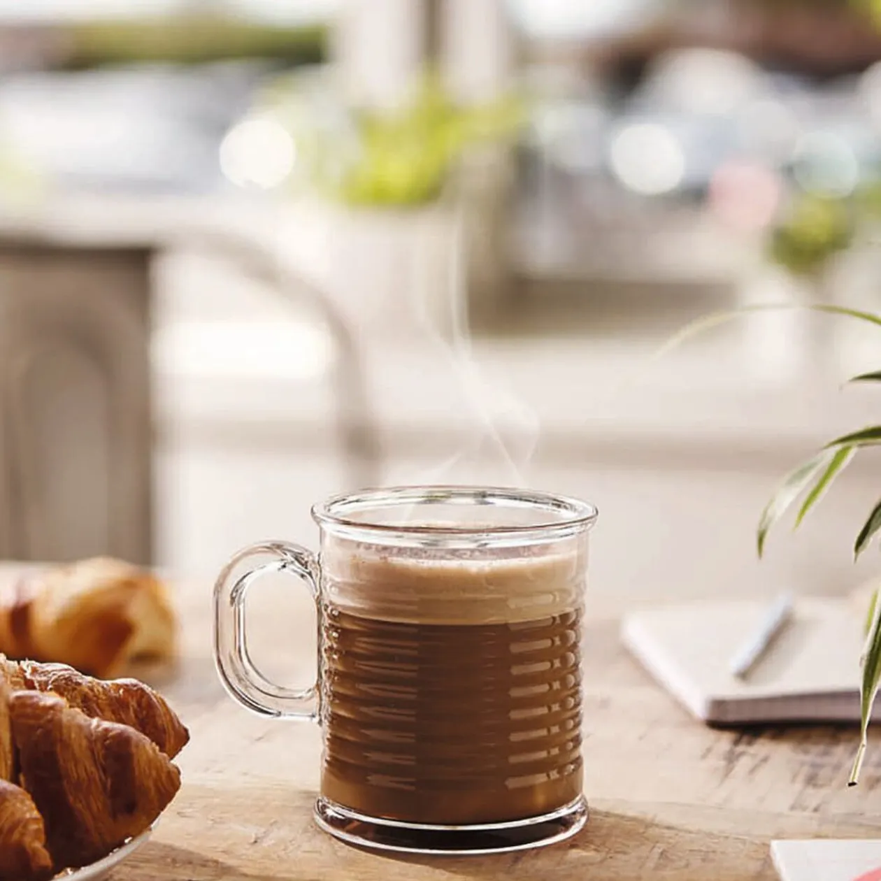 Tasse transparente en verre trempé design conserve Luminarc 25 cl