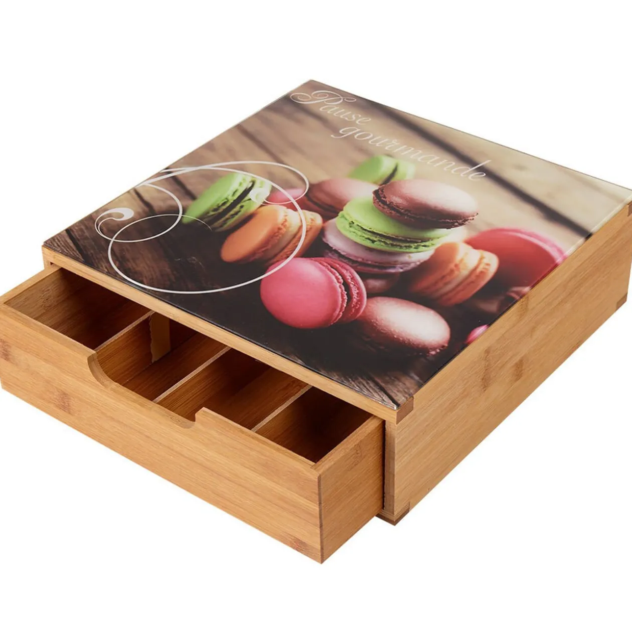 Tiroir à dosettes motifs macarons
