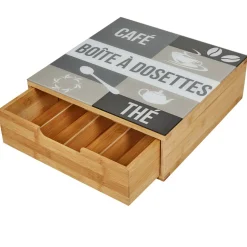 Tiroir toutes dosettes gris blanc et naturel