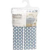 Toile cirée rectangulaire imprimée géométrique pvc blanc et bleu