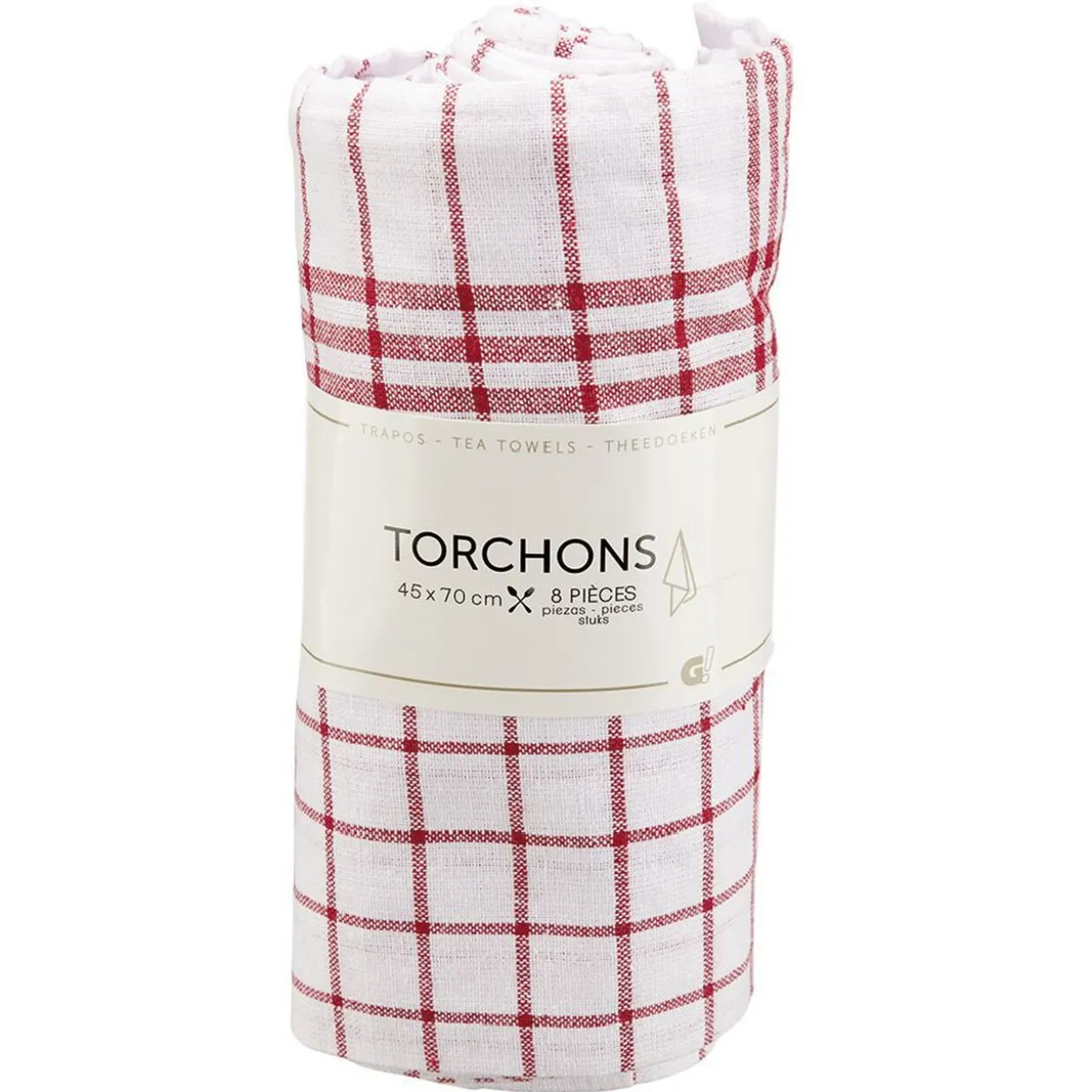 Torchon à carreaux x8