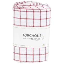 Torchon de cuisine motif carreaux l45xL70 cm x8