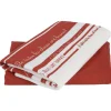 Torchon de cuisine rouge et blanc x2