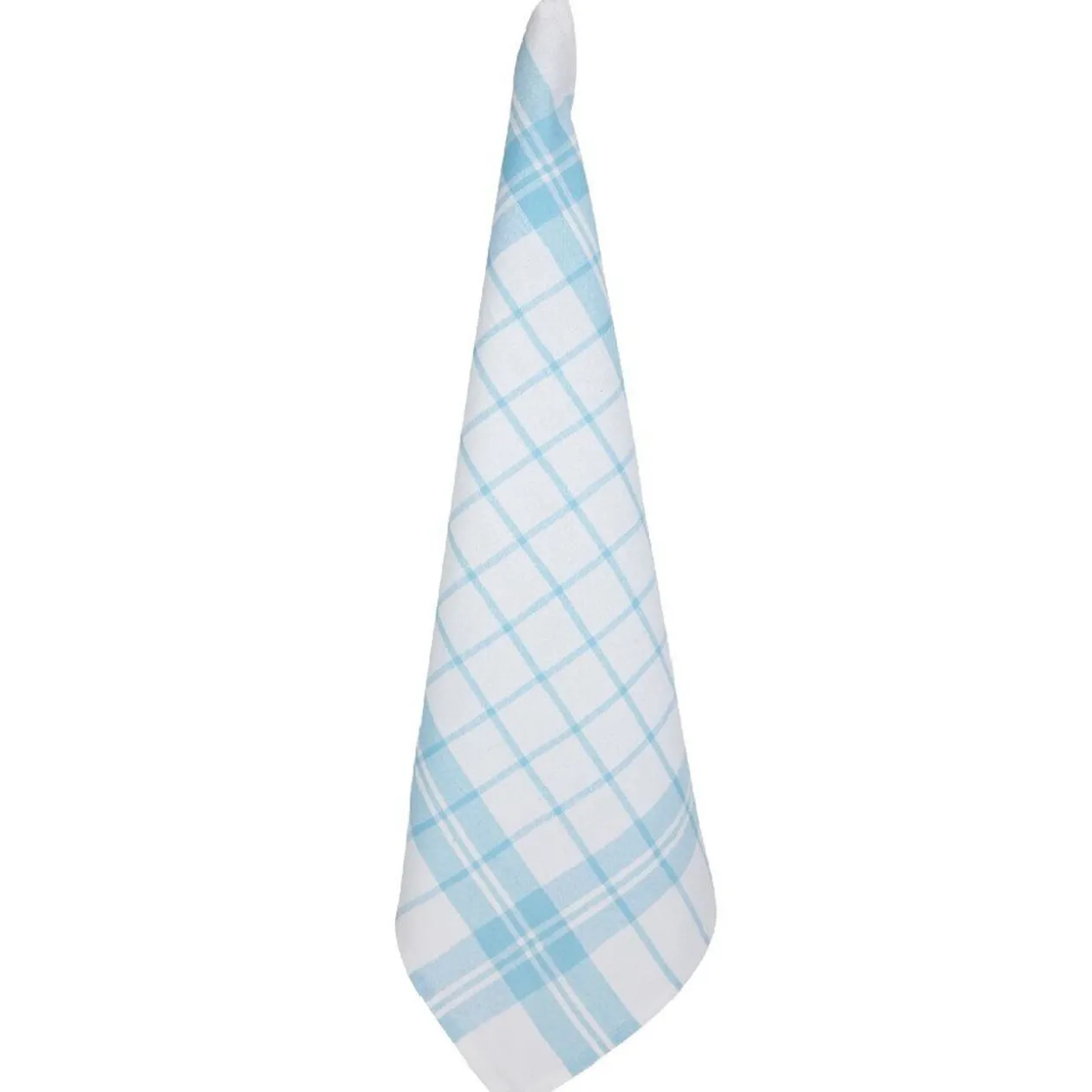 Torchon design quadrillage bleu x2