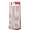 Torchon en coton marron et rouge x3