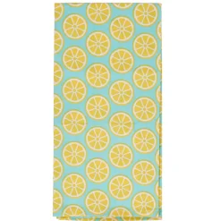 Torchon jaune blanc et bleu design provençale x3