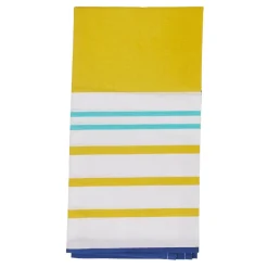 Torchon jaune blanc et bleu design provençale x3